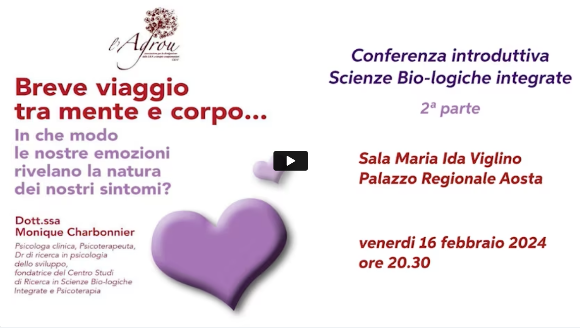 Monique Charbonnier - Breve viaggio tra mente e corpo - Aosta, novembre 2023 - 1°parte